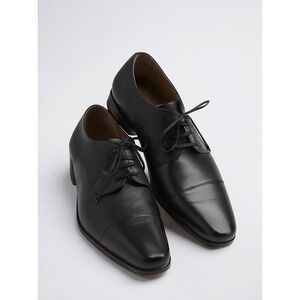 Florsheim Postino Cap Toe Oxford Mens Size 10.5 Black‎ Premium Leather Dressy